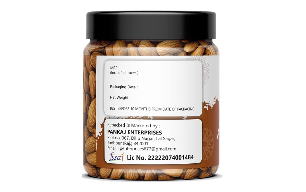 Foodery Mamra Almonds    Plastic Jar  250 grams